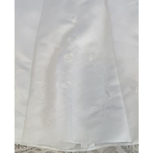 Cinderella embroidered & beaded flower girl party dress white Size 7 wedding - Picture 3 of 10